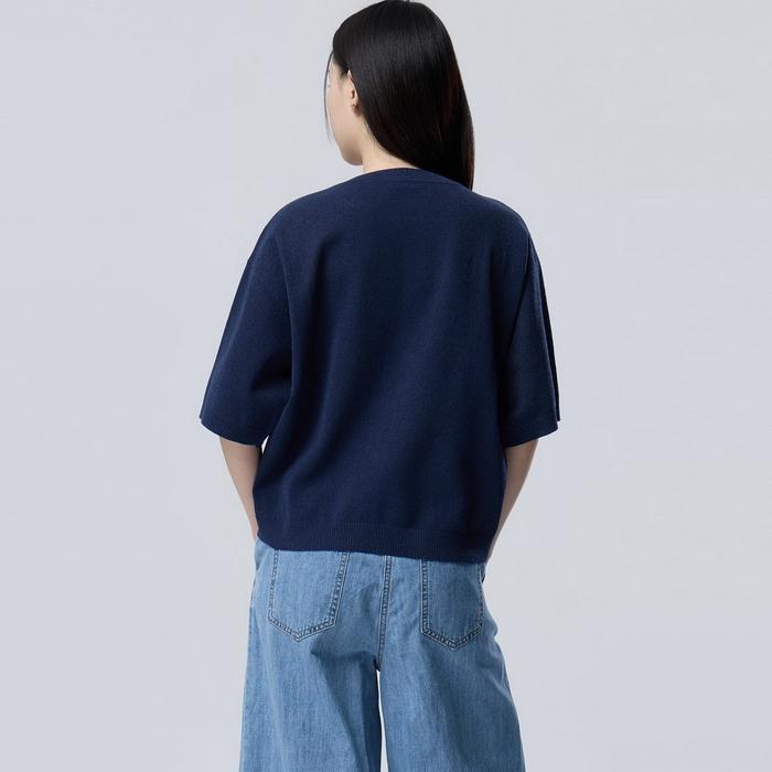 Benetong Palm Tree V-Neck Knit_Bakpe4631Ny
