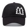 Baseball Cap with Mountain Peak Embroidery On the Side, Mesh Stitching, Hard Top Breathable Sun Hat, Outdoor Sports Cap