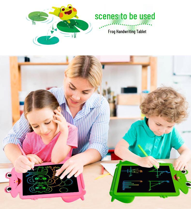 8.5 Inch Frog Cartoon LCD Writing Tablet for Kids - Electronic Drawing and Handwriting Board