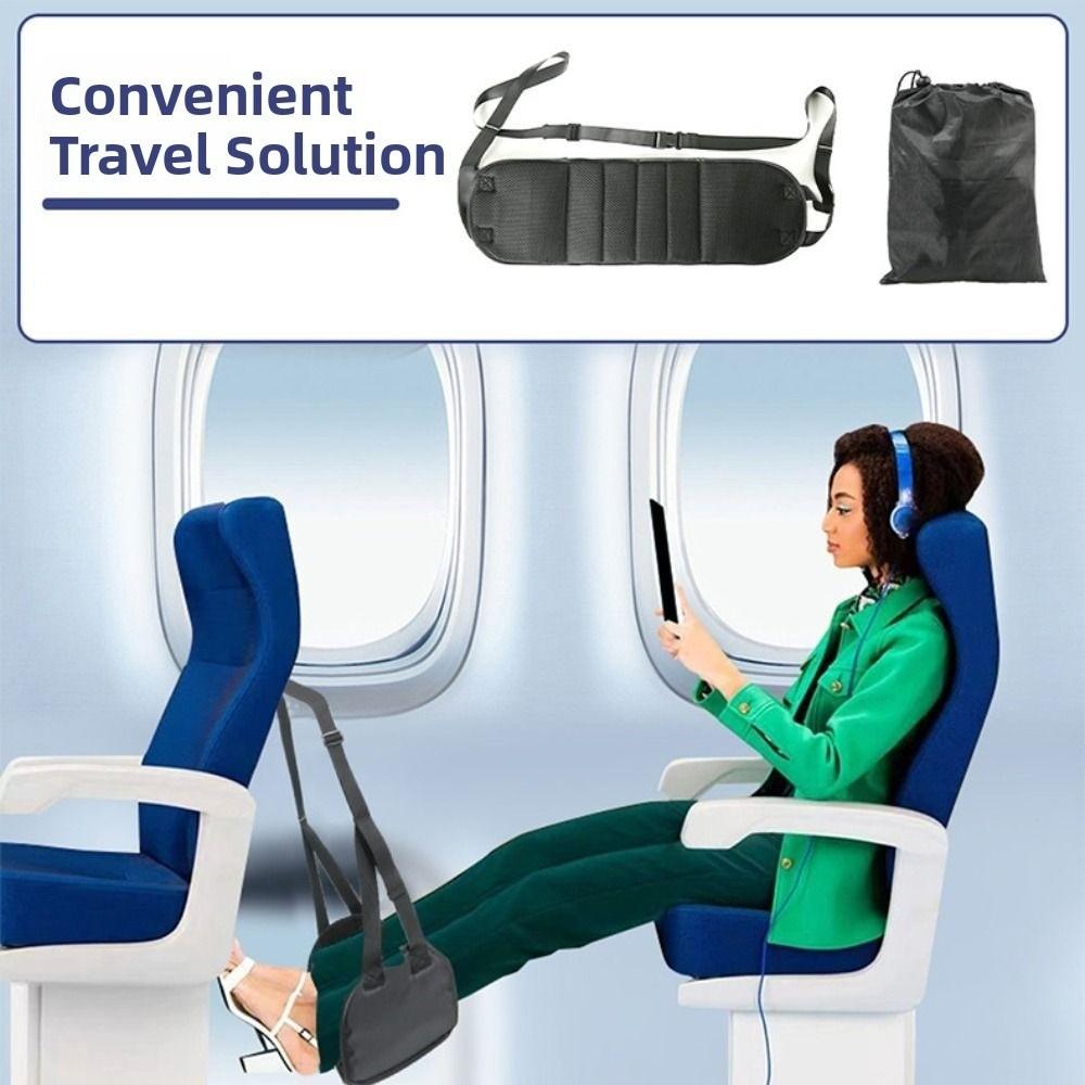 Adjustable Strap Portable Footrest Comfortable Leg Comfort Mat Outdoor Foot Hammock  Airline