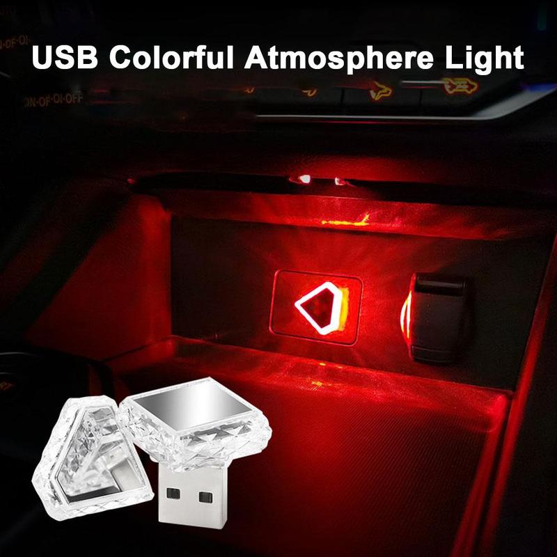 Multicolor USB/Type-C Car Ambient Lighting Car Interior LED Atmosphere Lights for Car Decoration,Easy Installation