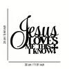 Jesus Loves Me Metal Wall Art Halloween Decor Elegant Home Office Farmhouse Gift