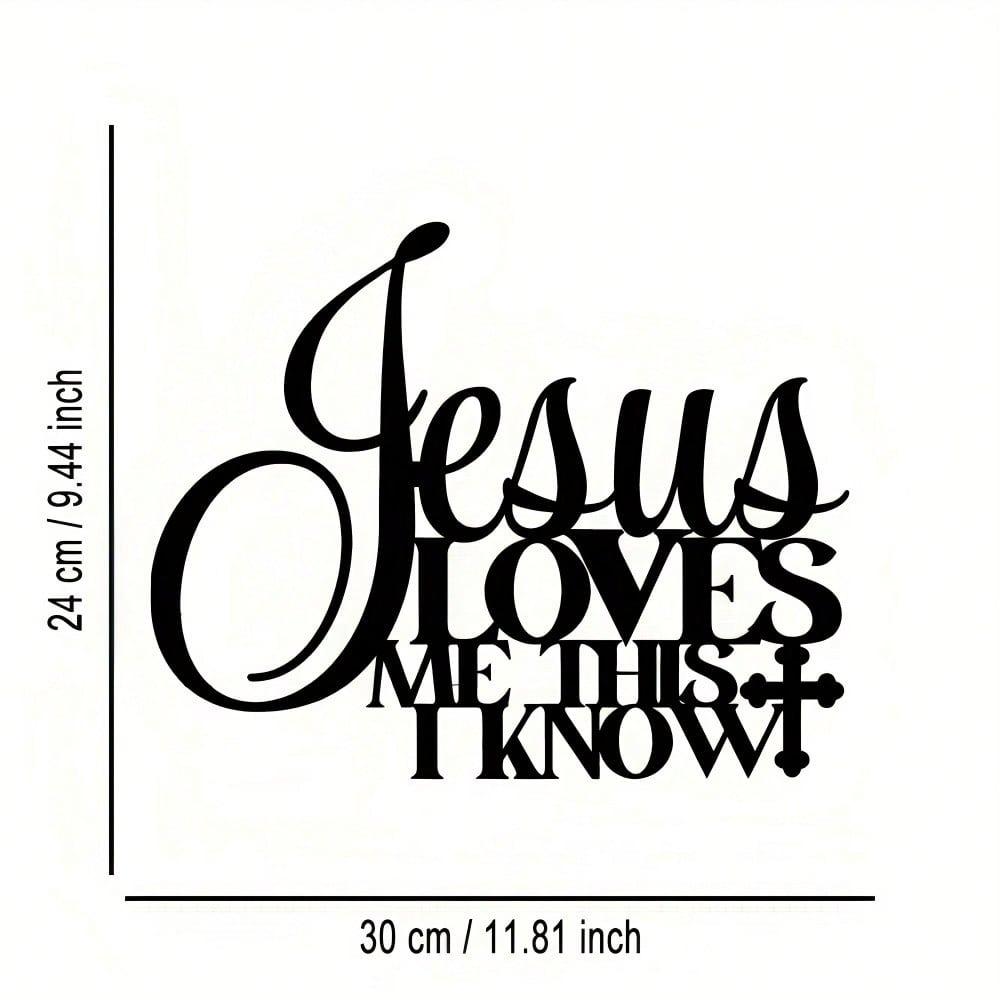 Jesus Loves Me Metal Wall Art Halloween Decor Elegant Home Office Farmhouse Gift