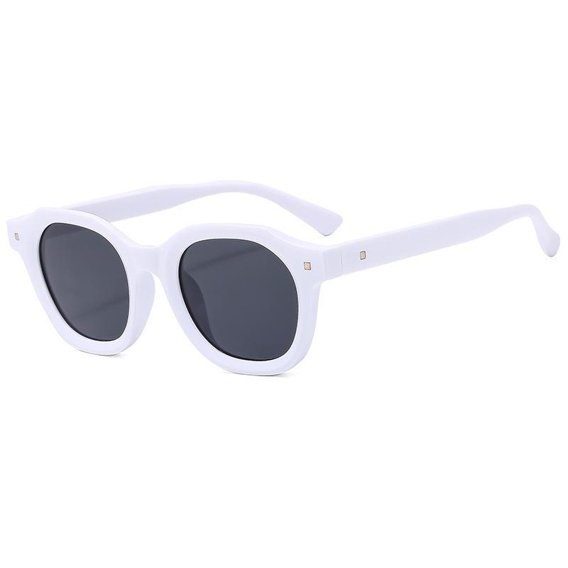Womens Fashion Square Round Frame Uv400 Shading Sunglasses