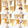 Plush Pony Mini Keychain Animal Keyring With Guitar For Girls Gift And Bag Decor
