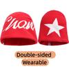 Fashion Letter Print Winter Beanie Hat Couple Reversible Warm Soft Cap Windproof Hats For Man Women Outdoor Winter Knitted Hats