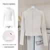 Women's Autumn Stand Collar Pilates Yoga Jacket: Plus Velvet, Quick Dry, Long Sleeve, Zipper Fitness Top for Running and Active Wear