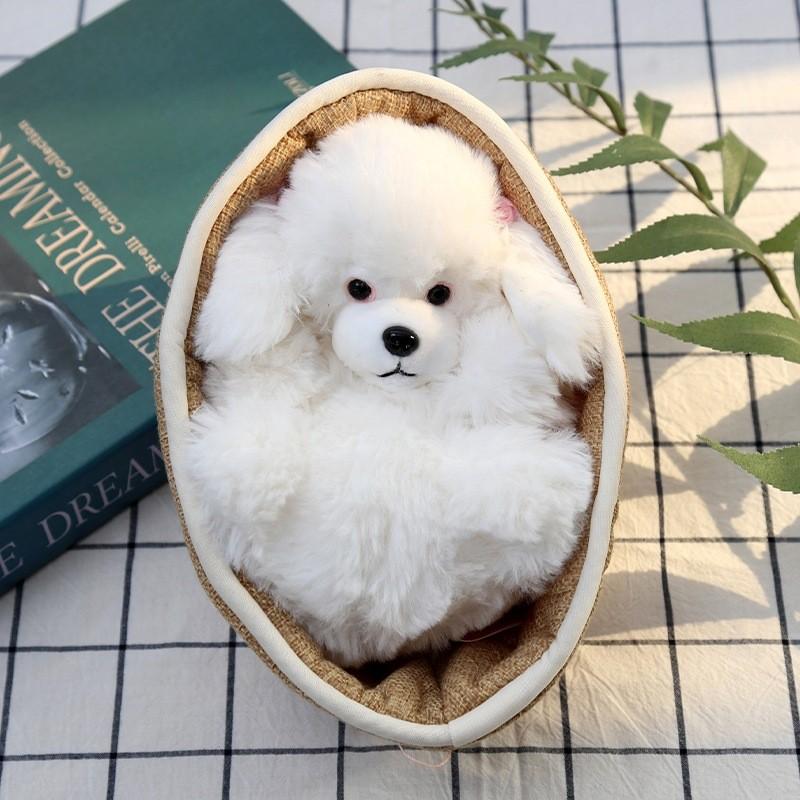 Cat Panda Raccoon And Hedgehog Plush Doll With Basket Design For Kids Gift