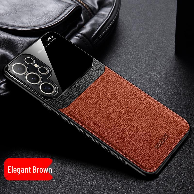 Compatible Samsung Phone Cases: S25 Ultra, S24 FE, S22, A53, A72, A34, Note 20+ with Leather Texture