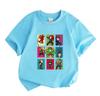 Kids Boys Girls 100% Cotton Crew Neck Short Sleeve T-Shirt Cute Superhero Chibi Group Print Casual Soft Breathable Tee for Daily Wear Summer Tops for