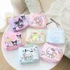 Stripes Pom Vertical Pom Purin Cartoon Travel Sanitary Napkin Bag For Use Women