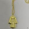Authentic 925 Sterling Silver White Zircon Palm Pendant Necklaces For Women Chain Link Necklaces Charms Jewelry Collars