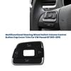 Top!-Car Multif Steering Wheel Switch Cap Volume Control Button Cover Trim For VW Passat B7 2011-2015