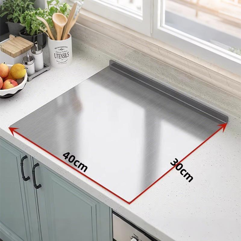 Stainless Steel Chopping Board Large Easy Clean Multipurpose Mildew-Proof Double Kitchen Cutting Surface for Fruits Vegetables