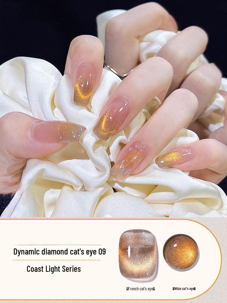 

2024 Crystal Cat s Eye Nail Polish - New Ice Glass Beads, Transparent & Whitening Effect