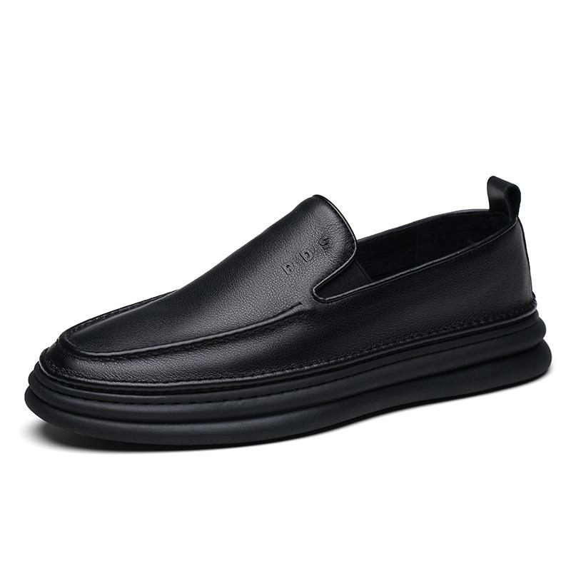 2025 direct supply men's shoes autumn new casual leather shoes men's leather one-pedal soft-soled versatile loafers
