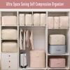Ultra Space Saving Self Compression Organizer, Compression Bags for Storage, Space Saving Compression Moving Organizer Bags with Zipper, Compression