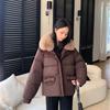 Autumn Winter Thicken Warm Parka Women Casual Sweety Solid Color Big Pocket Loose Jackets Outwear