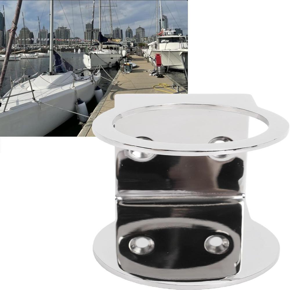 Silver Boat Cup Holder 316 Stainless Steel Marine Beverage Holder For Yachts