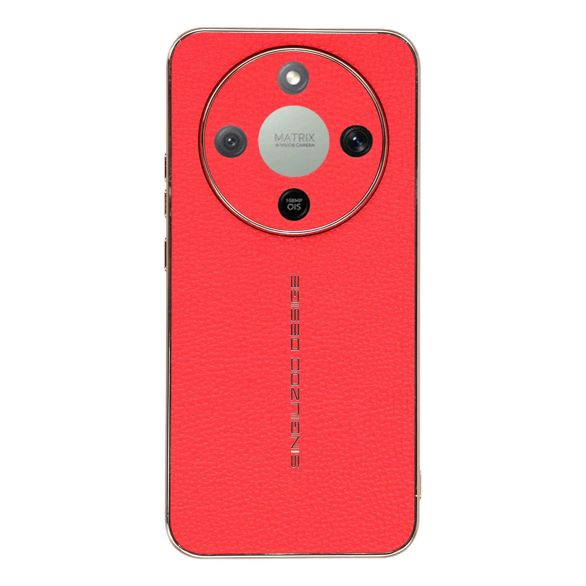

Чехол для телефона Honor Magic8 Lite 5G / X9d 5G / X70 5G, противоударный, с текстурой личи, из ТПУ, кожи, ПУ, задняя крышка