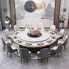 Electric Round Dining Table with 20 Induction Cookers - Perfect for Restaurants, Private Rooms, and Home Hot Pot.