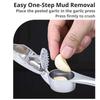Kitchen Aluminum Alloy Garlic Press Grinder - Rust Proof Garlic Mincer Garlic Crusher Manual Ginger Juicer Kitchen Tools