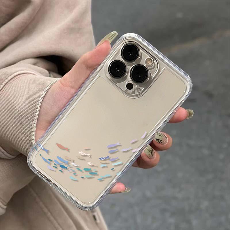 Small Fish Group iPhone Case: 17 Pro Max, iPhone 16/12/11/XR, Full Coverage, Drop-Proof, Soft Design