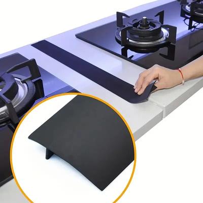 8-teilig, Schwarz/Weiß/Transparent, Öl- und schmutzabweisend, Spaltabdeckung für Küchenherde, Dichtungsstreifen, Silikon-Spaltstreifen
