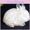 Natural Crystal Resin Bunny Figurine For Home Decor And Gift Giving
