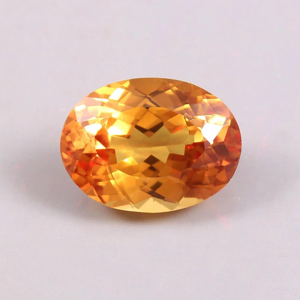 Natural Ceylon Padparadscha Sapphire 10 Ct Oval Shape Loose Gemstone