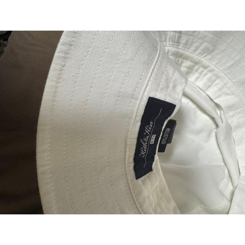 Used Kith bucket hat white 100% cotton