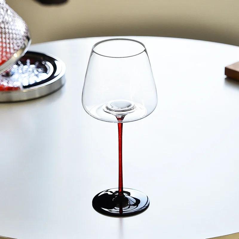 550ml Black Red Wine Glasses Home Nordic Creative Light Luxury Red Wine Champagne Glass Crystal Glass Cup Kitchen Bar Drinkware