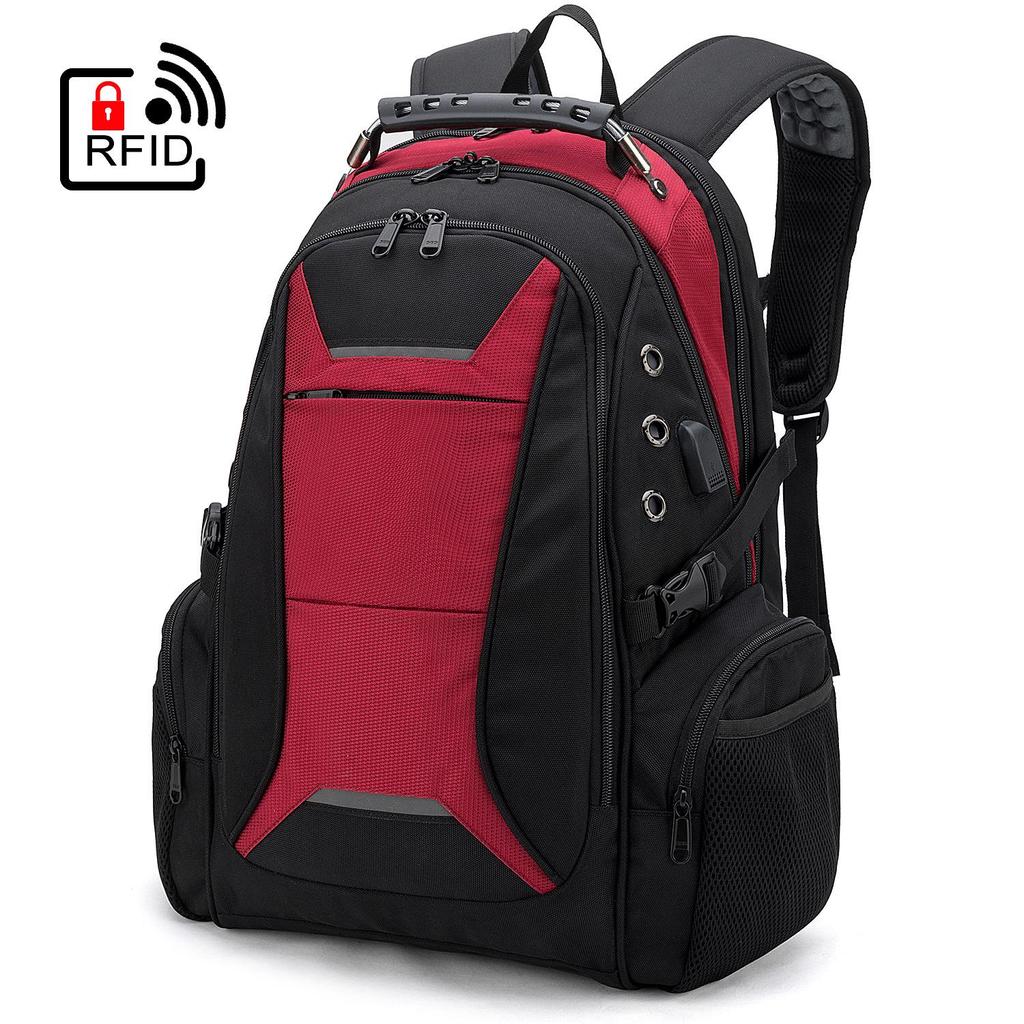 Men's Multifunctional Anti-Theft Backpack, Large Capacity 17-Inch Laptop Bag for Business, Travel, and School