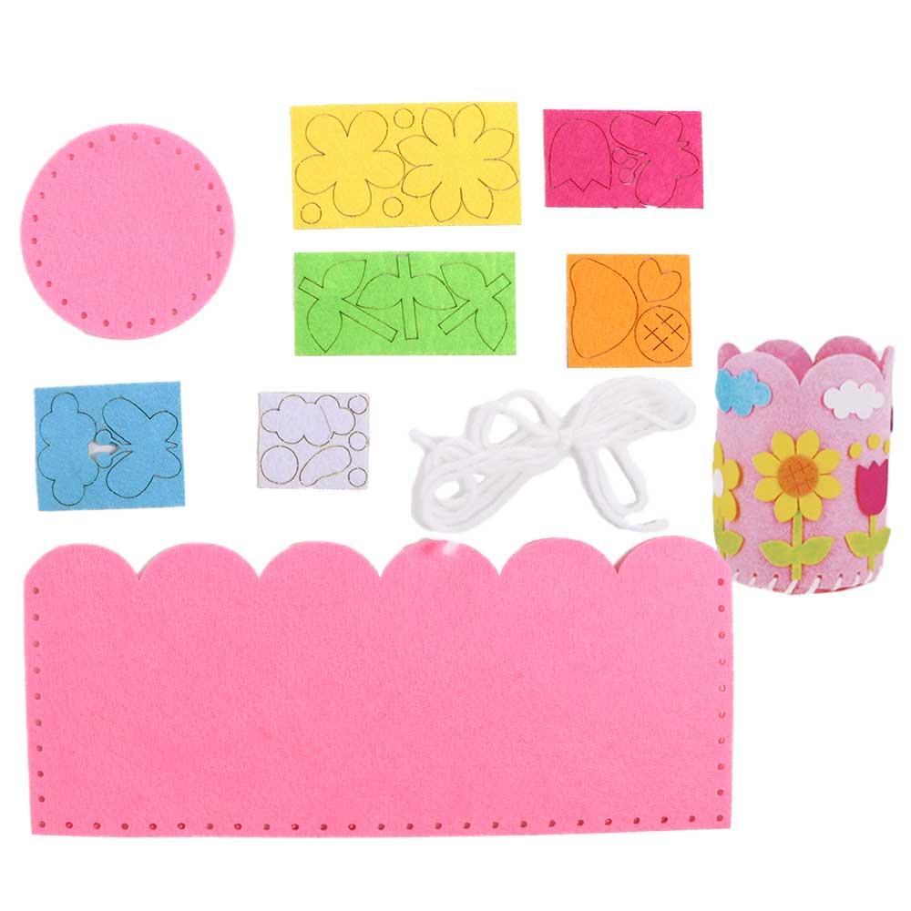 Crafts DIY Craft For Children DIY Pen Holder Non-Woven DIY Pencil Holder Handwork Pen Container