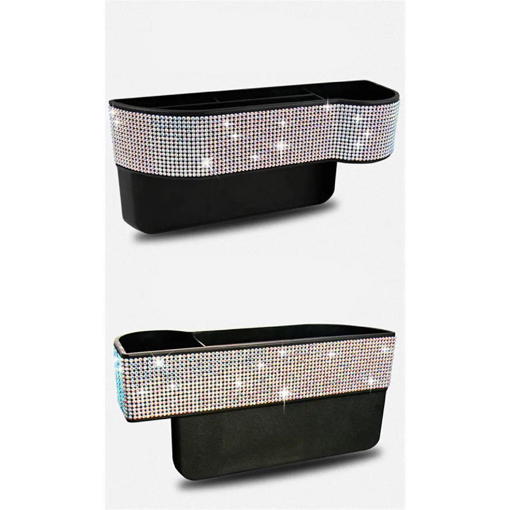Multi-Functional Car Seat Crevice Storage Box Crystal Style Seats Gap Pockets