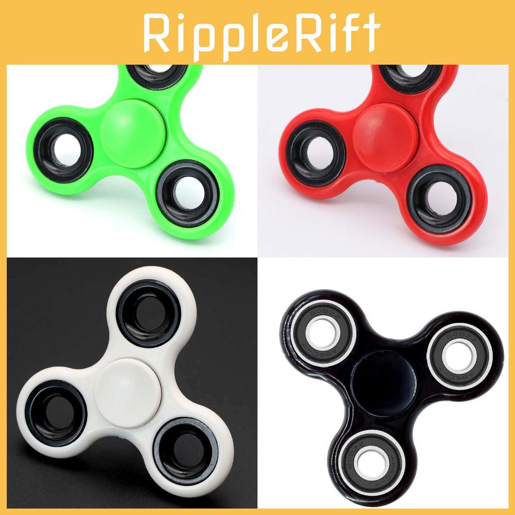 Tri Fidget Hand Spinner Triangle Brass Metal Colorful Finger Toy For Focus And Stress Relief