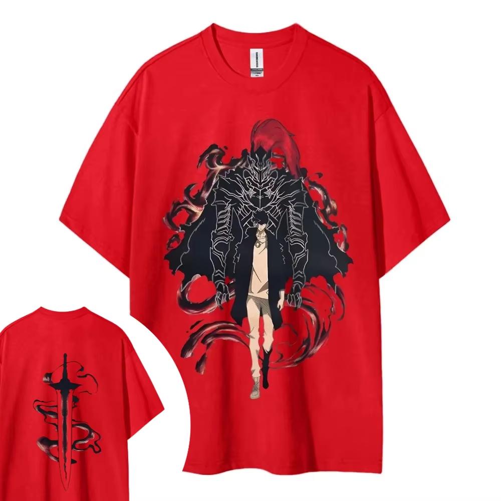 2026 Leveling Cotton Unisex Crewneck Anime Comfortable Short-sleeved Sports and Casual Unisex's and Women's Tops Popular