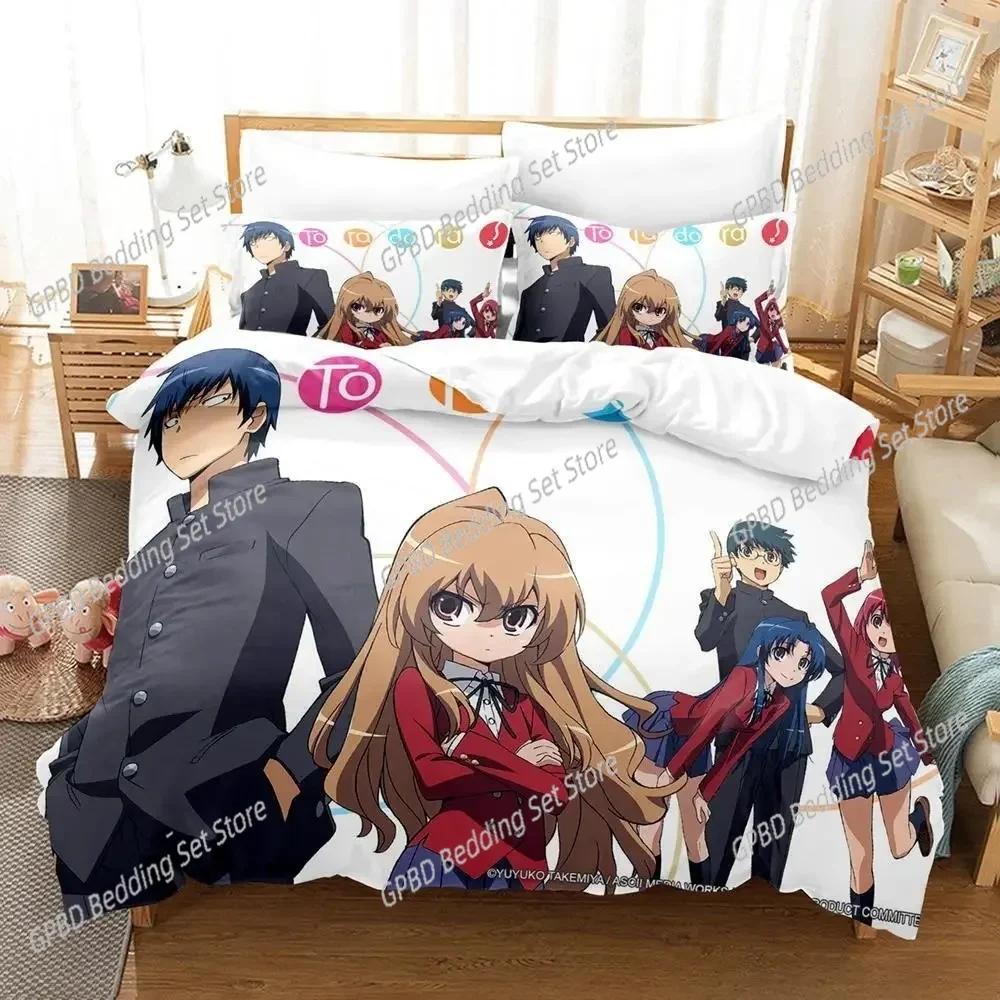 Toradora Bedding Set Single Twin Full Queen King Size Bed Set Adult Kid Bedroom Duvet cover Sets 3D Print Anime Bed Sheet Set