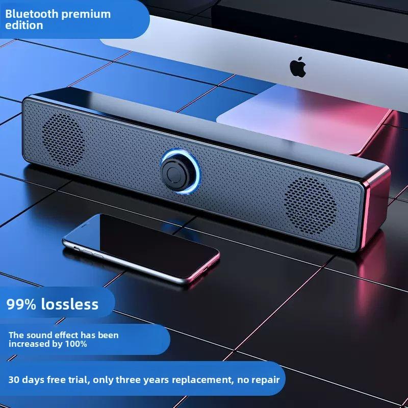 Dual Speaker Computer Desktop Stereo Bluetooth USB Powered Speakers with Deep Bass