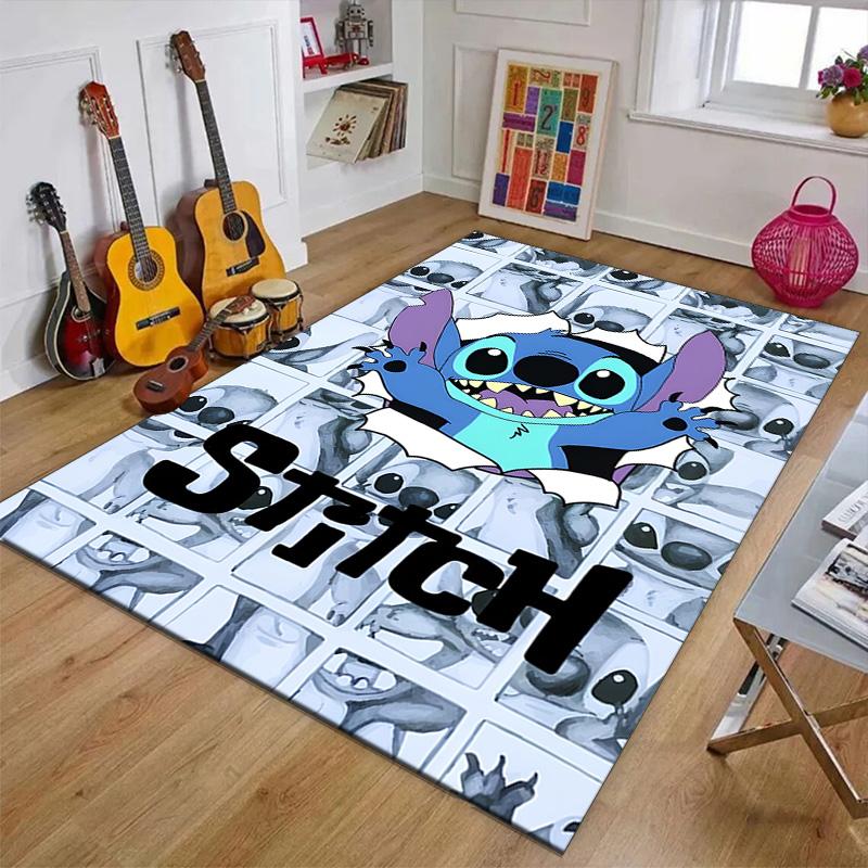 1pc S-Stitch Design Printed Area Rug Carpet for Bedroom Living Room Home Decor Rugs Mat Non Slip Mat Rug for Bedside