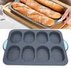 Silicone Bread Pan Nonstick Heat Resistant Perforated French Bread Baking Pan Cake Pan with Anti Slip Handles