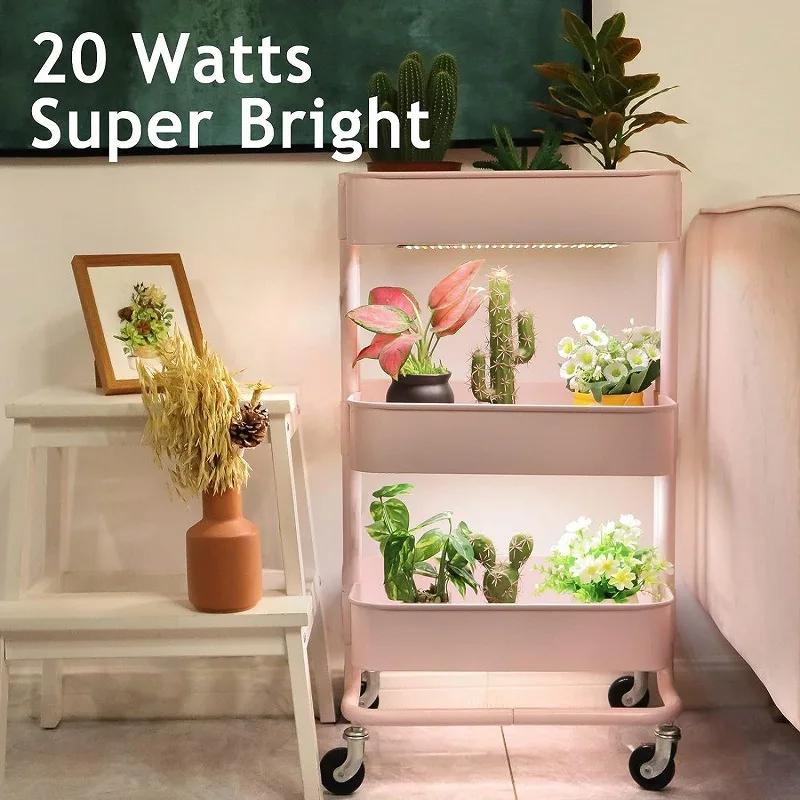 LED Grow Panel Licht Ultradünn Vollspektrum Dimmbar Timer Pflanzenlichter Unter Schrank Wachstumslampe für Zimmerpflanzen Regal