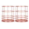 2Pcs Hollow Design Desktop Storage Basket Stainless Steel Storage Container  Vanity Table