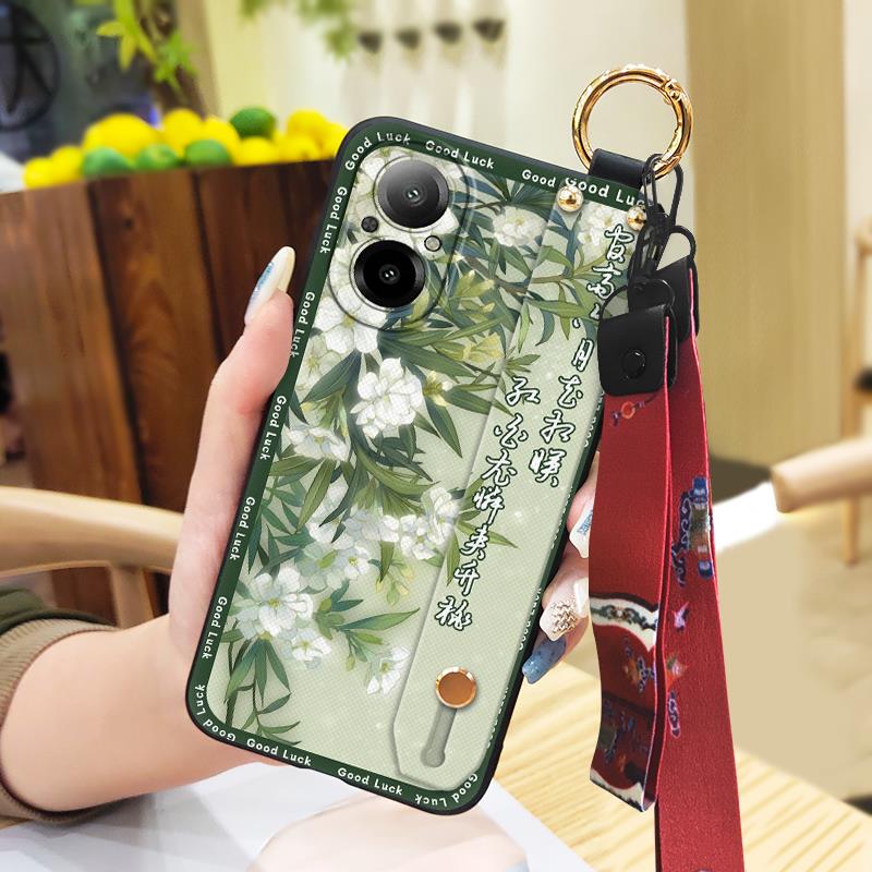 Stoßfeste Mode Handyhülle Für Realme C67 4G Anti-Knock Armband Lanyard Wasserdicht Schmutzabweisend Handyhalter Ring