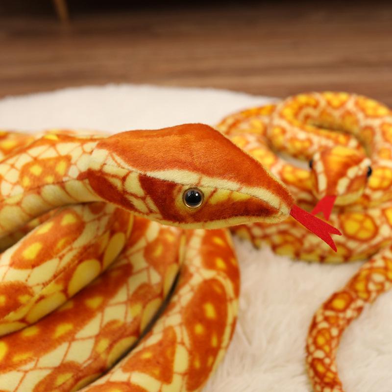 400cm Giant Snakes Plush Toy Simulation Long Python Stuffed Snake Boa Cobra Long Pillows Children Boys Gift Home Decoration