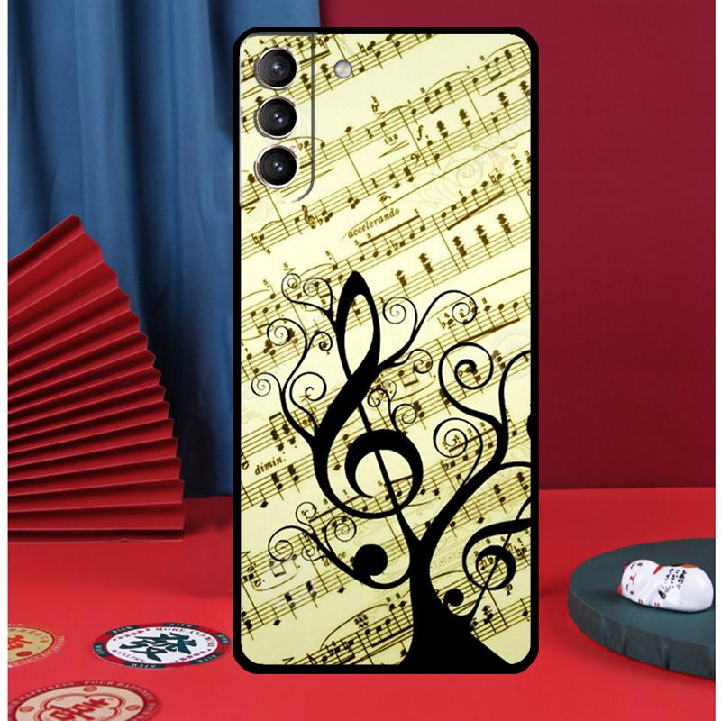 Music Notes Treble Clef Phone Case For Samsung Galaxy S24 Ultra S9 S10 S20 FE S21 S22 S23 Plus S25 Ultra Back Cover