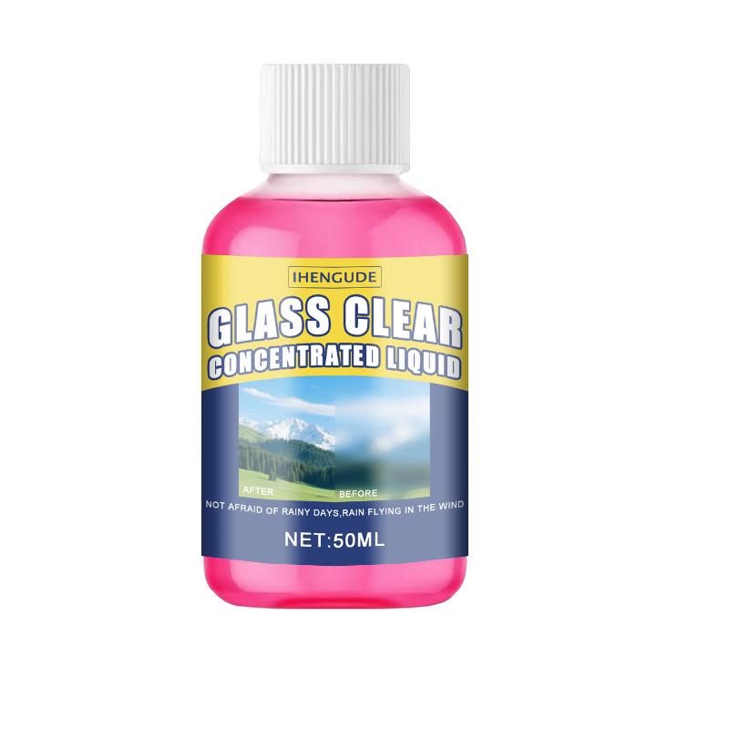 

Premium Glass Cleaner Windshield Wiper Fluid, 1:100 Concentrated Solution, Suitable for Removing Water Stains, Tar, and Oxidation Layers, E Pink 50ml