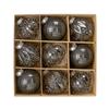 9pcs Transparent Painted Christmas Balls Set Plastic Christmas Tree Pendant  Home Xmas Decor