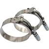 2PCS 2.5-inch Heavy-duty T-bolt Stainless Steel Spring Clamp Automatically Adjusts To Maintain Constant Tension (68mm To 76mm)