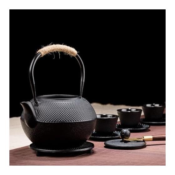 Iron kettle, ironware, Nanbu ironware, teapot, kettle, IH open flame compatible, iron bottle, iron teapot, kettle, tea strainer included, stylish,